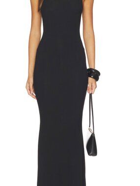 Skims Soft Lounge Slip Dress in Black